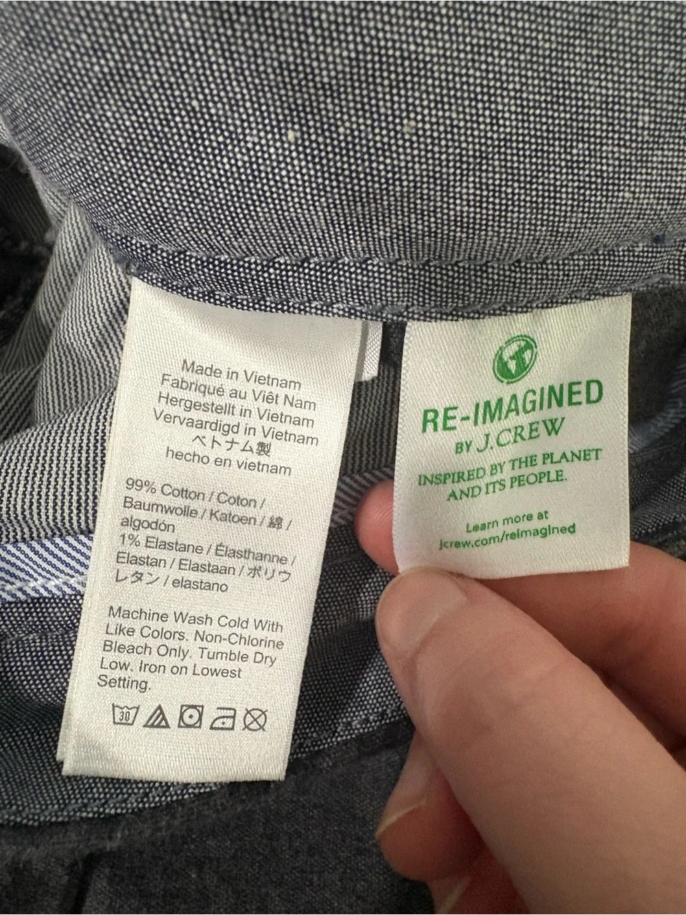 J. Crew fabric features